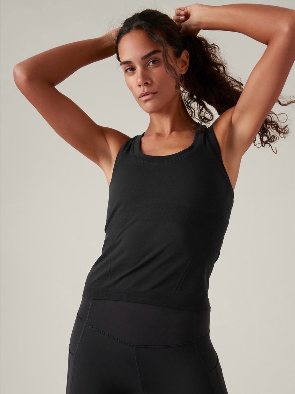 Athleta Momentum Seamless Sport Length Tank Black. Discontinued